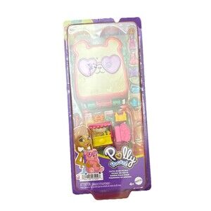 Polly Pocket 2024 Cutie Bear Picnic Mini Play Set Toy Pet and Food Theme NIP